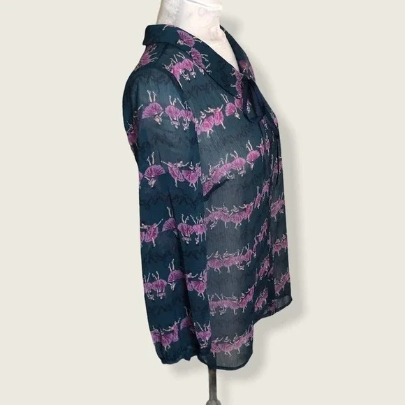 MODCLOTH NWOT Ballet Ballerina Blouse Medium - Picture 6 of 11